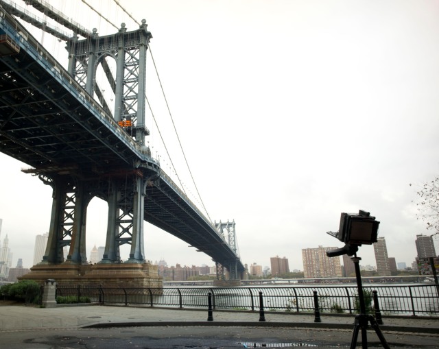 Making of Manhattan Bridge shot